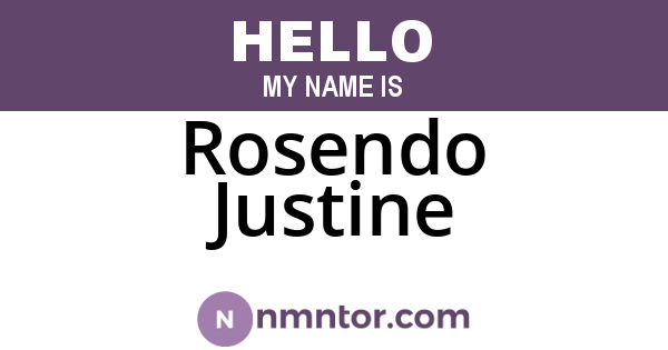 Rosendo Justine