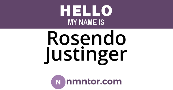 Rosendo Justinger
