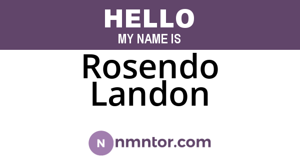Rosendo Landon