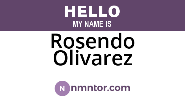 Rosendo Olivarez