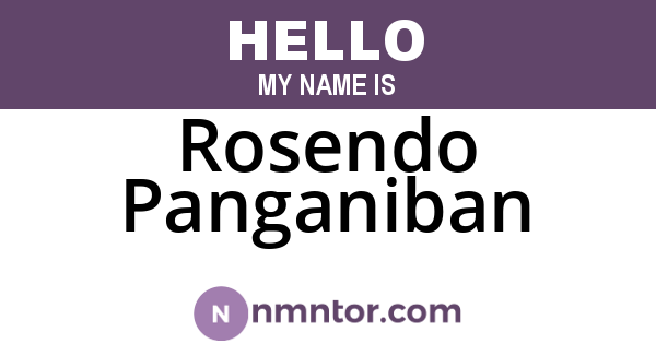 Rosendo Panganiban