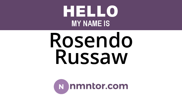 Rosendo Russaw