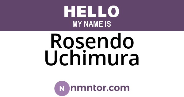 Rosendo Uchimura