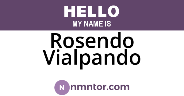 Rosendo Vialpando