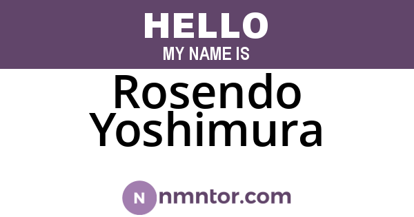 Rosendo Yoshimura