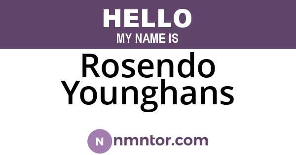 Rosendo Younghans