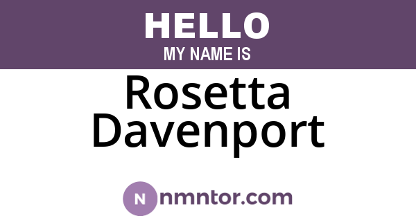 Rosetta Davenport
