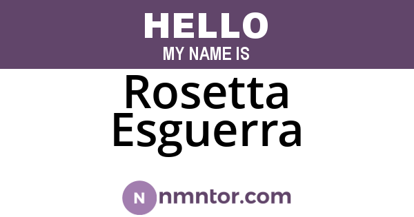 Rosetta Esguerra