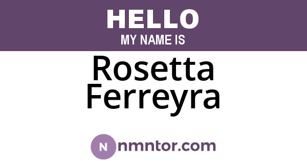 Rosetta Ferreyra