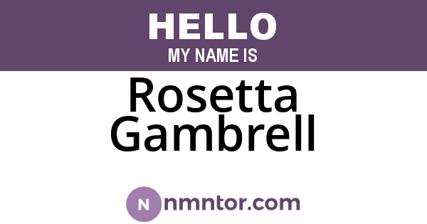 Rosetta Gambrell