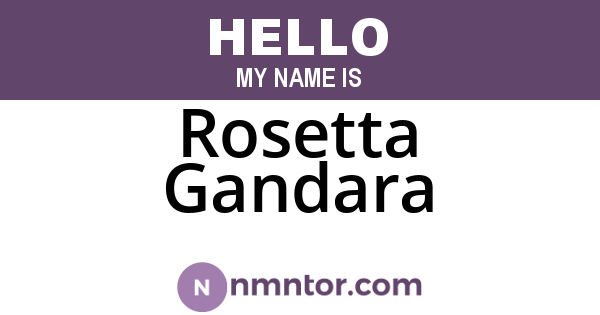 Rosetta Gandara