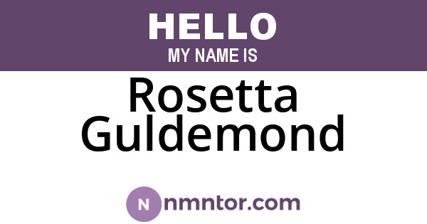 Rosetta Guldemond