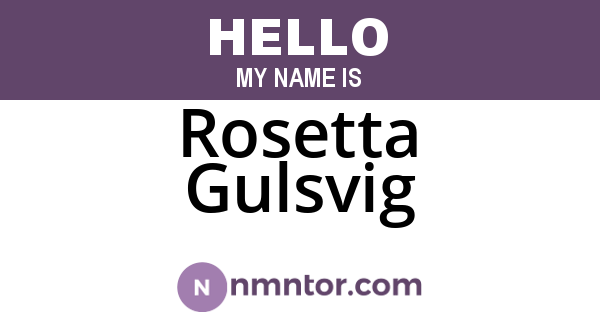 Rosetta Gulsvig