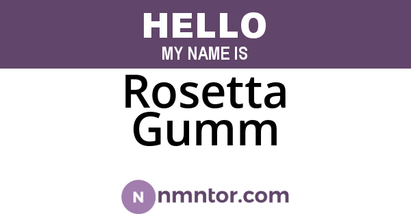 Rosetta Gumm