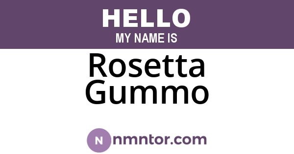 Rosetta Gummo