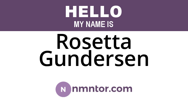 Rosetta Gundersen
