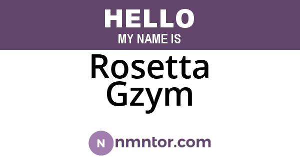 Rosetta Gzym