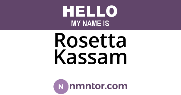 Rosetta Kassam