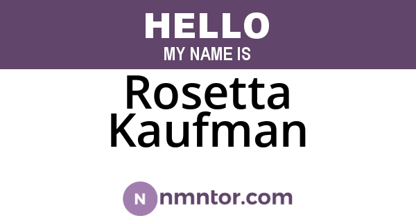 Rosetta Kaufman