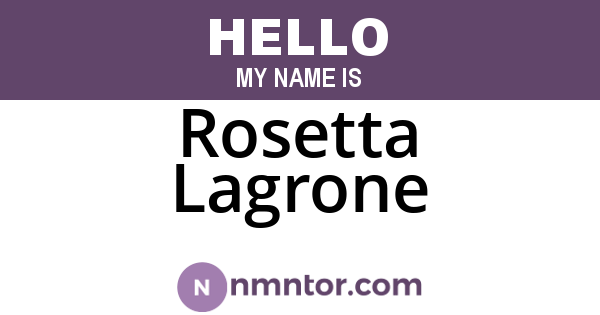 Rosetta Lagrone