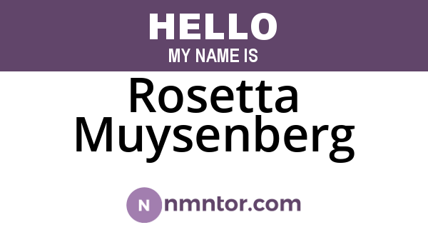 Rosetta Muysenberg