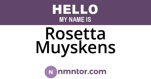 Rosetta Muyskens