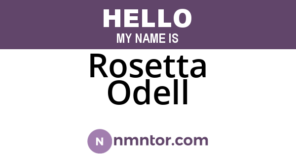 Rosetta Odell