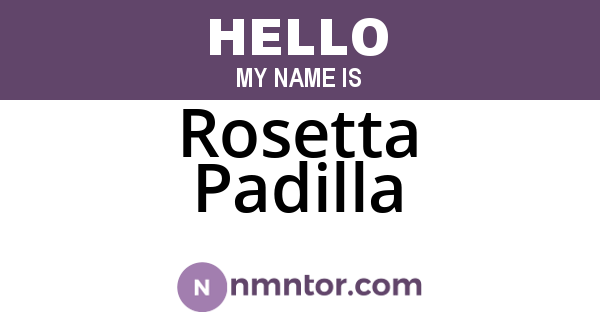 Rosetta Padilla