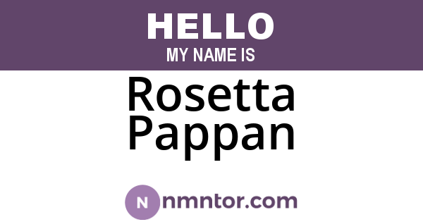 Rosetta Pappan