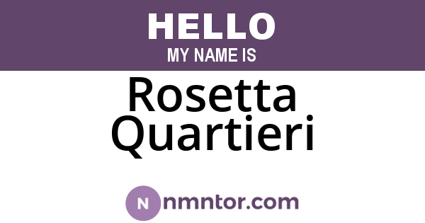 Rosetta Quartieri