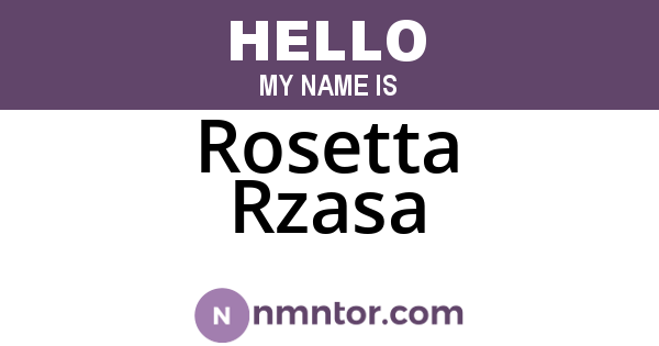 Rosetta Rzasa