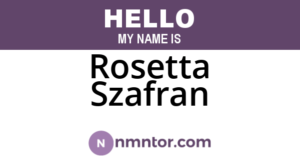 Rosetta Szafran