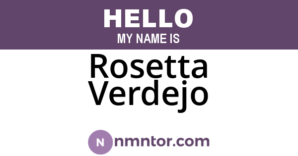 Rosetta Verdejo