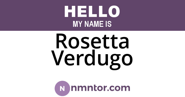 Rosetta Verdugo