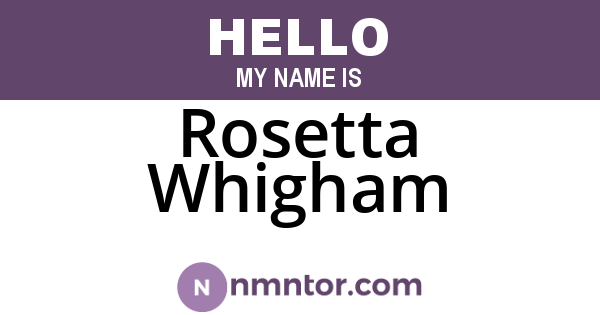 Rosetta Whigham