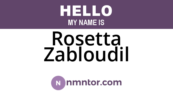 Rosetta Zabloudil