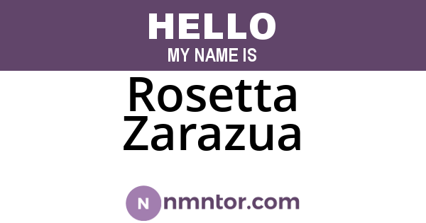 Rosetta Zarazua