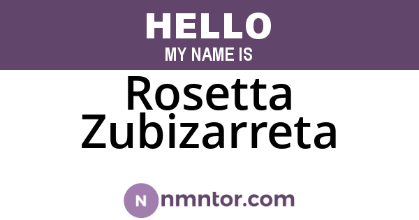 Rosetta Zubizarreta