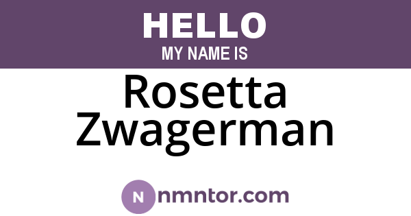 Rosetta Zwagerman