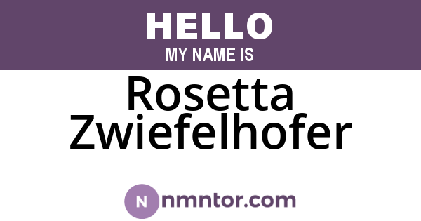Rosetta Zwiefelhofer