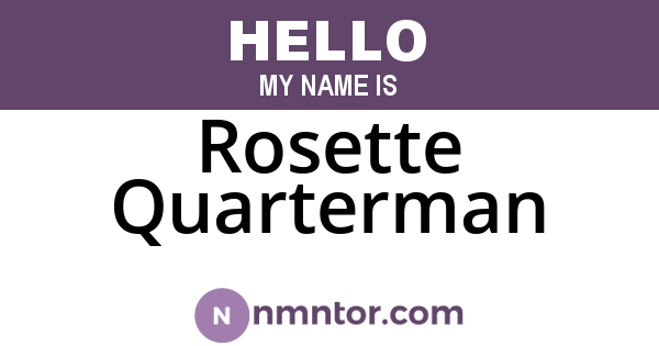 Rosette Quarterman