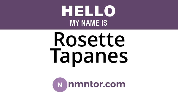 Rosette Tapanes