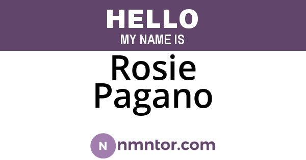 Rosie Pagano