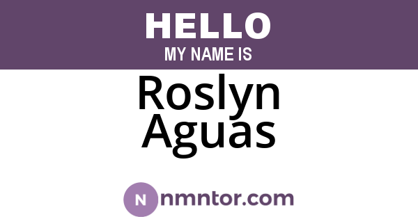 Roslyn Aguas