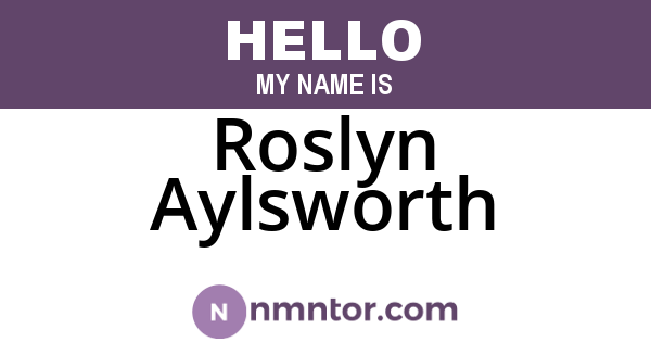 Roslyn Aylsworth