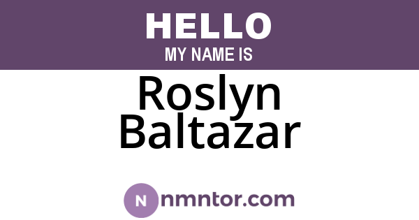 Roslyn Baltazar