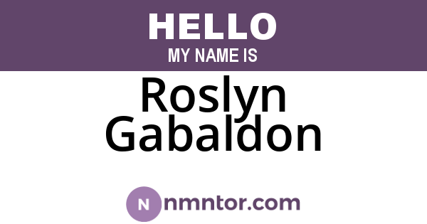 Roslyn Gabaldon