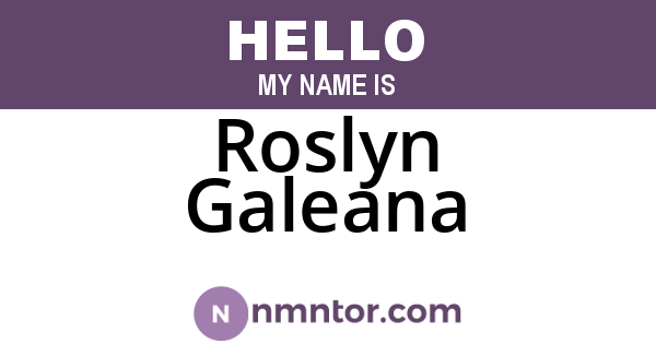 Roslyn Galeana