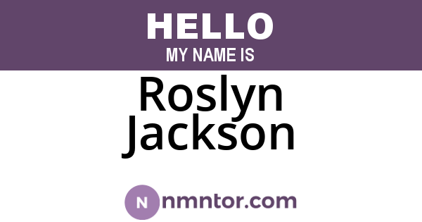 Roslyn Jackson