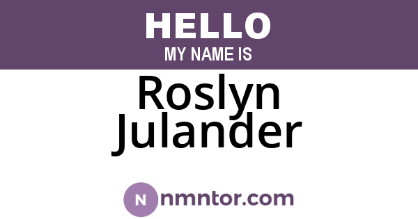 Roslyn Julander